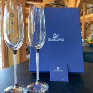 Swarovski Crystal toasting flutes